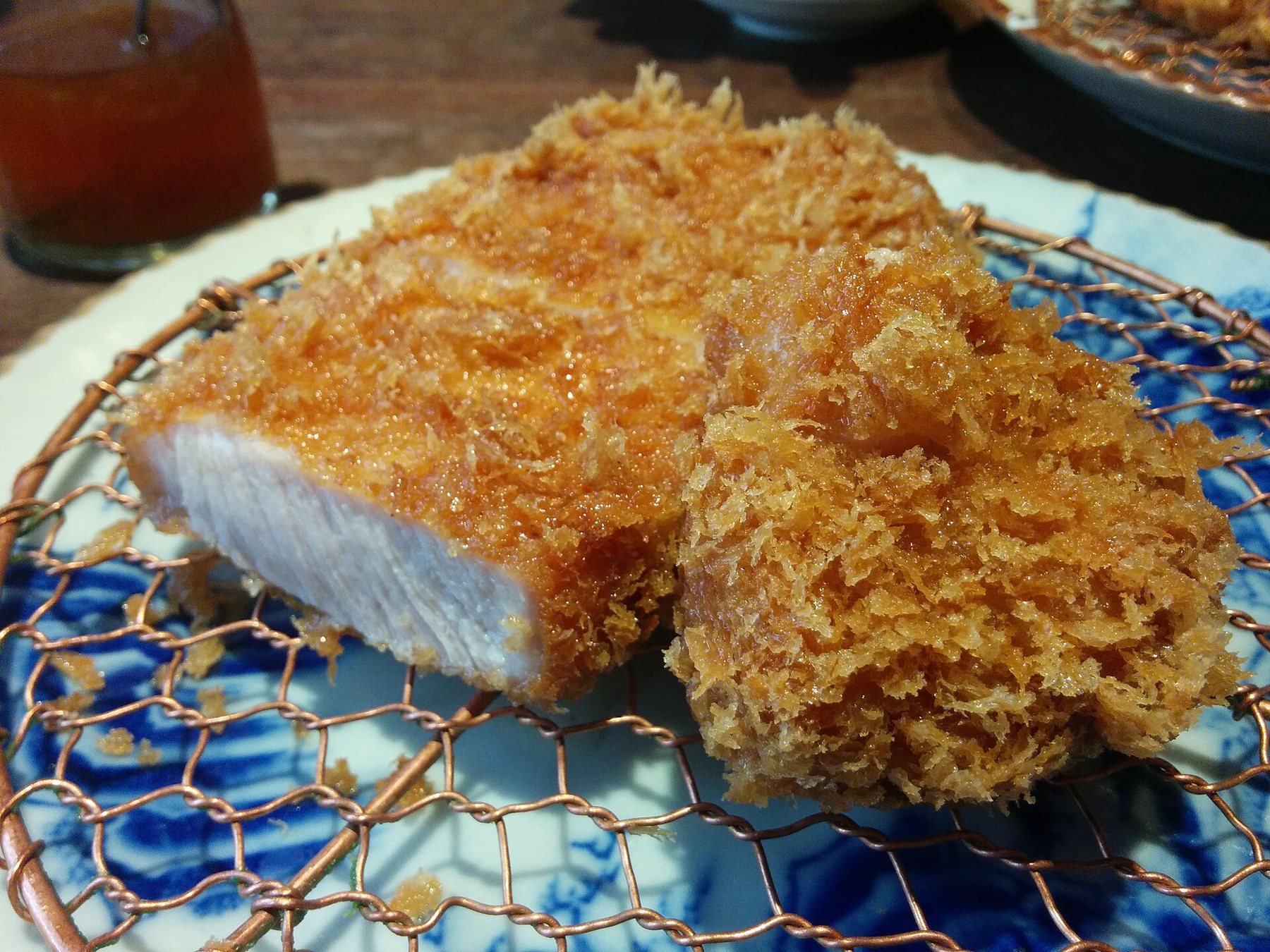 Tonkatsu served at Butagumi in Nishi-Azabu, photographed in April 2019