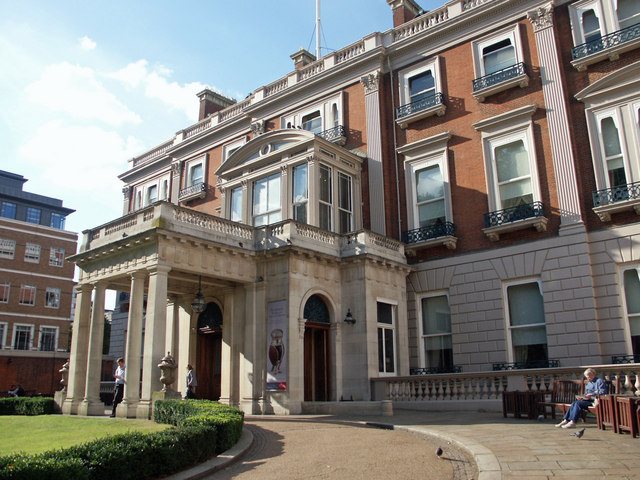 The entrance to the Wallace Collection in London, photographed in September 2007