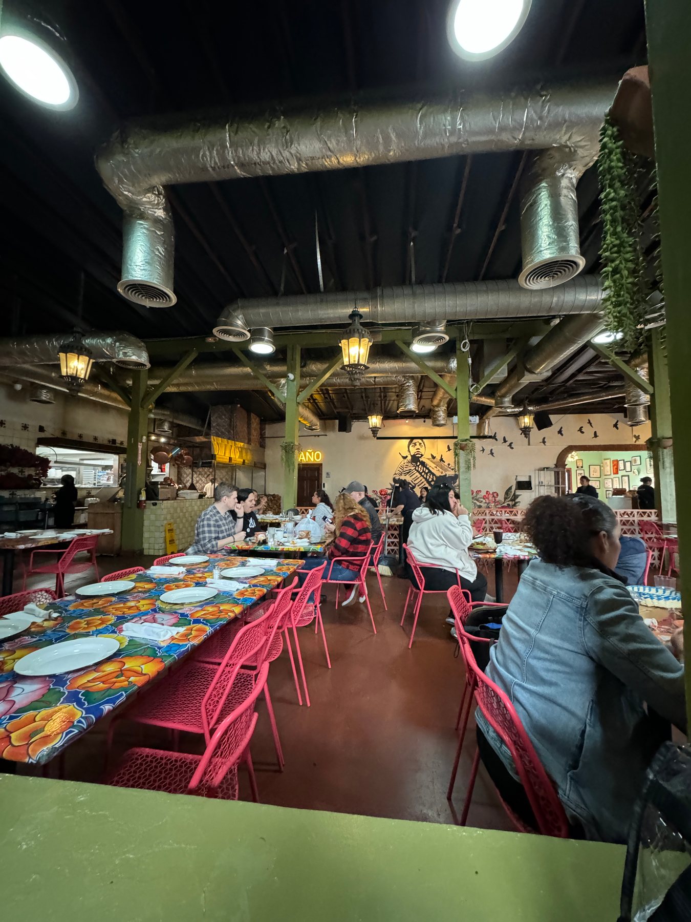 Dining room at Guelaguetza in Los Angeles, photographed in February 2024