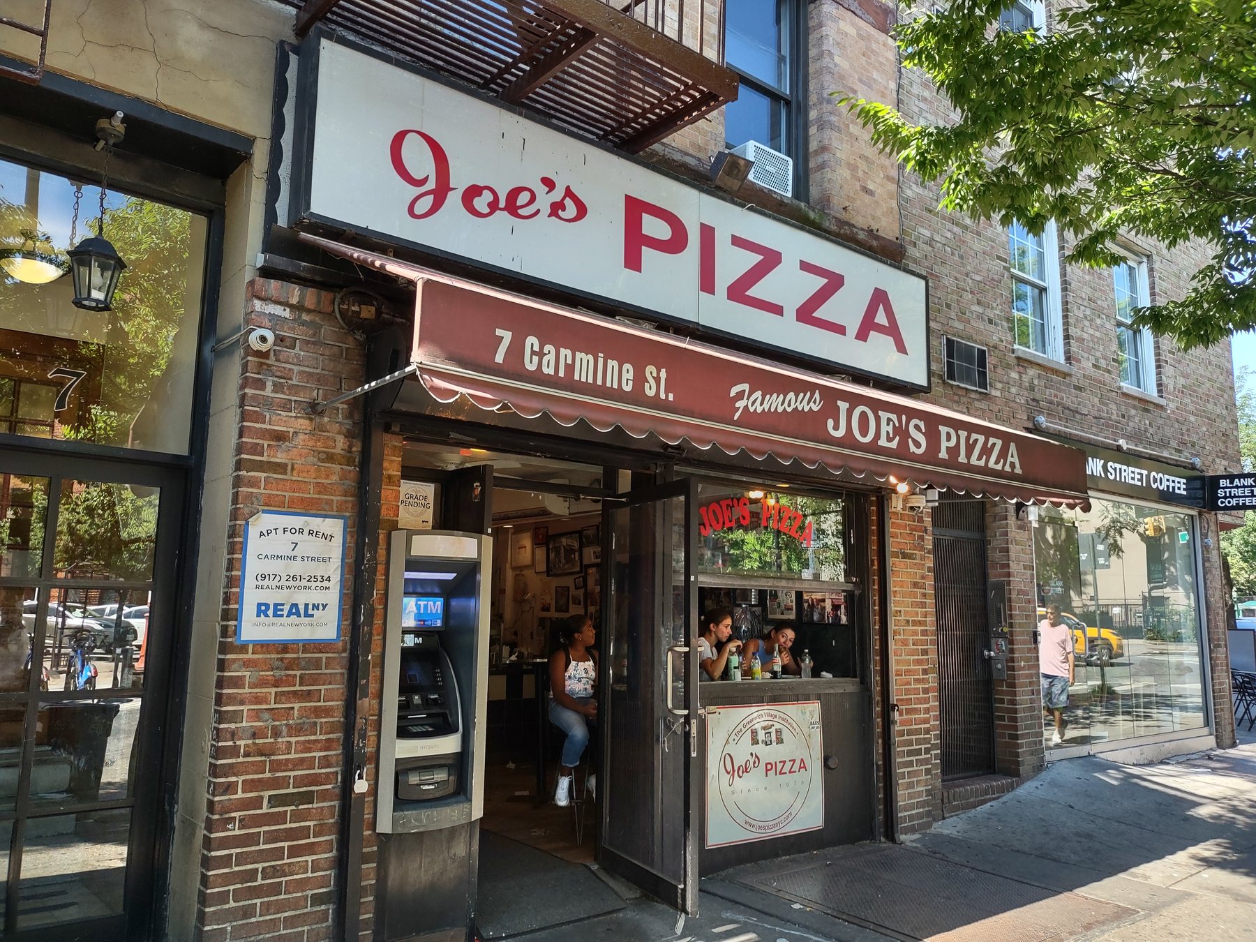 Joe’s Pizza on Carmine Street in Greenwich Village, photographed in 2022
