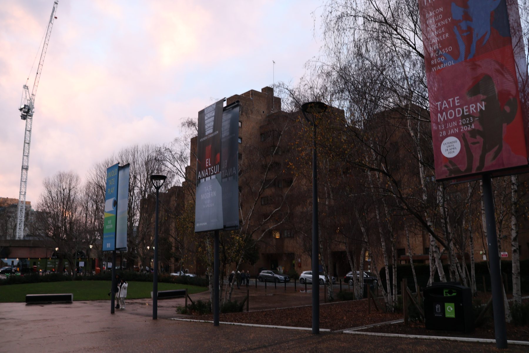 Tate Modern beside the Thames in London, photographed in January 2024